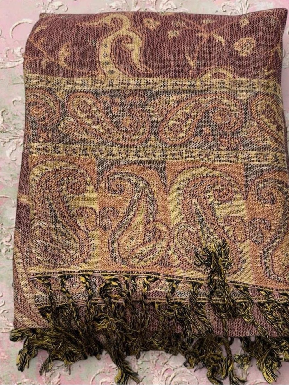 New | Mauve Pink Pashmina Shawl